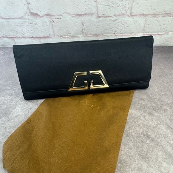 Gucci Tom Ford Large Satin Clutch Black - Picture 10 of 10
